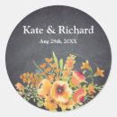 Search for floral chalkboard wedding stickers Rustic