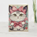 Search for watercolor valentines day cards Kitten