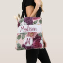 Search for flower monogram bags Burgundy