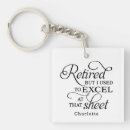 Search for funny retirement key rings Black and white