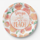 Search for sweet as a peach plates First birthday