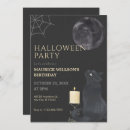 Search for moon halloween invitations Black