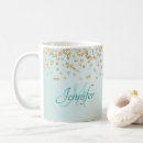 Search for gold glitter confetti mugs Girly
