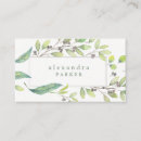 Search for leafy business cards Botanical