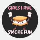 Search for funny girls stickers Camping