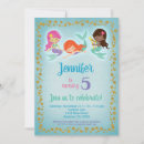 Search for ethnic birthday invitations Mermaid birthday party