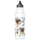 Search for pug water bottles Watercolor
