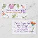 Search for embroidered business cards Sewing