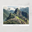 Search for wonder of the world postcards Machu picchu