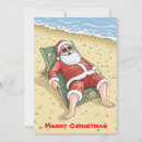 Search for tropical beach christmas cards Santa claus