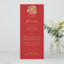 Search for red and gold wedding menus Watercolor floral