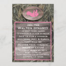 Search for pink camo baby shower invitations Deer