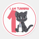 Search for black cat cartoon stickers Cute