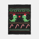 Search for dinosaur christmas blankets Santa