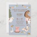 Search for farm animal birthday invitations Boy