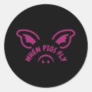 Search for when pigs fly stickers Pink