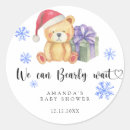 Search for christmas teddy bear stickers We can bearly wait