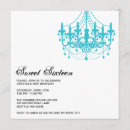 Search for chandelier birthday invitations Blue