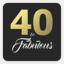 Search for elegant black gold birthday party stickers 40th