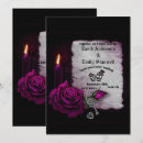 Search for candle wedding invitations Gothic
