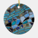 Search for blue mosaic of christmas tree decorations Turquoise
