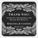 Search for modern art deco wedding stickers Thank you
