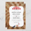 Search for vintage circus party invitations Big top