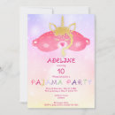 Search for girl sleepover birthday invitations Unicorn
