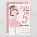 Search for brunette birthday invitations Pink and gold