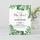 Search for tropical leaves baby shower invitations Greenery