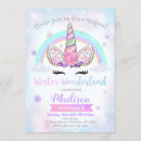 Search for winter wonderland unicorn invitations For kids