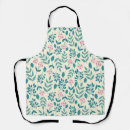 Search for botanical print aprons Green leaves