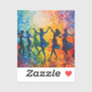 Search for girl dancing stickers Colourful