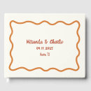Search for retro wedding guest books Burnt orange