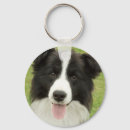 Search for border collie key rings Black and white dog