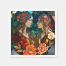 Search for stained glass napkins Flowers