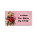 Search for rose address return address labels Vintage