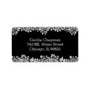 Search for black floral return address labels Boho