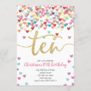 Search for girls 10th birthday invitations Rainbow