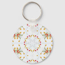 Search for red floral pattern key rings Elegant