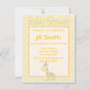 Search for yellow giraffe baby shower invitations Simple