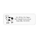 Search for cartoon cow return address labels Animal