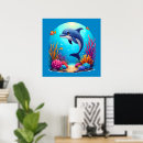 Search for cute dolphin posters Coral reef