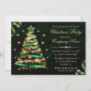 Search for green gold corporate christmas invitations Elegant