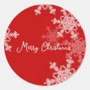 Search for red with white snowflakes stickers Xmas