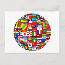 Search for global flags postcards World