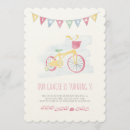 Search for pink bike invitations Watercolor