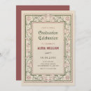 Search for vintage frame graduation invitations Floral