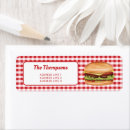 Search for hamburger return address labels Bbq