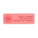 Search for spiderweb return address labels Red